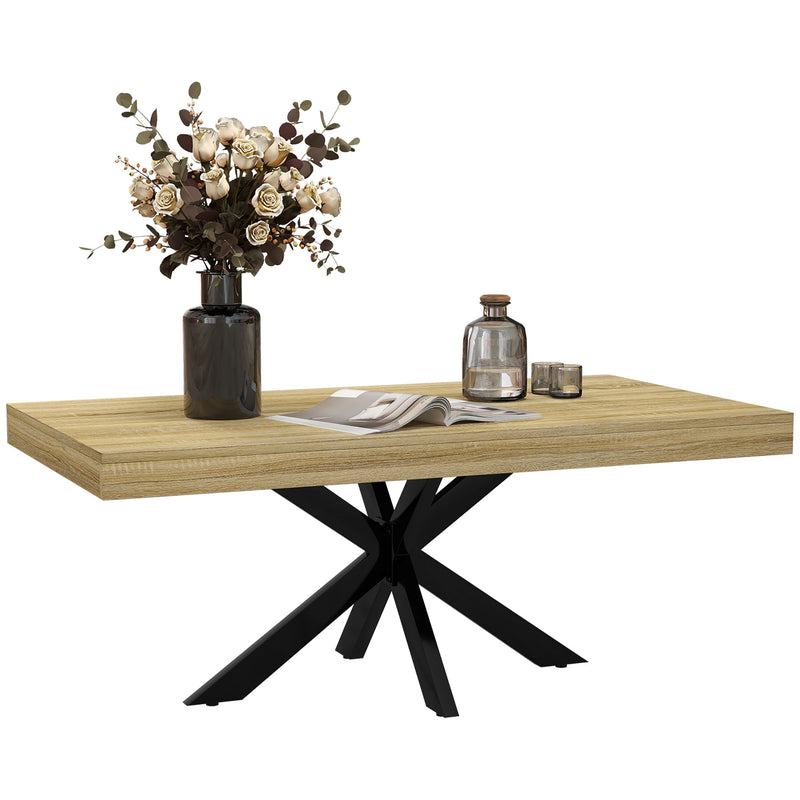 HOMCOM Industrial Coffee Table, End Table with Steel Frame, 110x60 x45cm