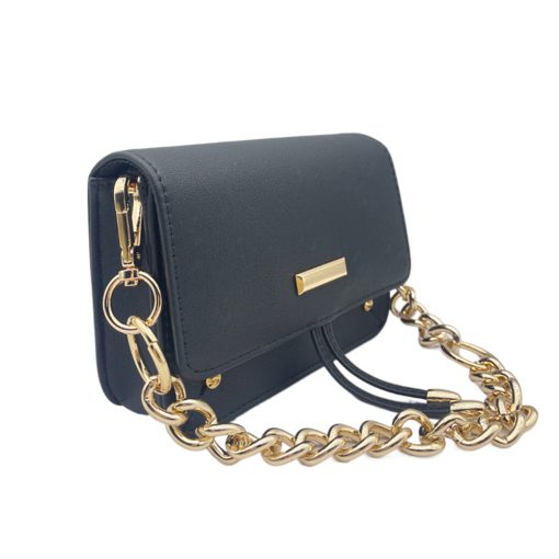 Caroline Alberta Chunky Chain Bag - Black