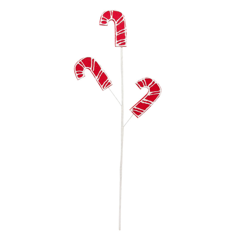 Candy Cane Stem Pick Christmas Decoration