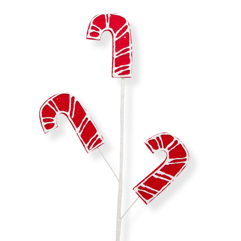 Candy Cane Stem Pick Christmas Decoration