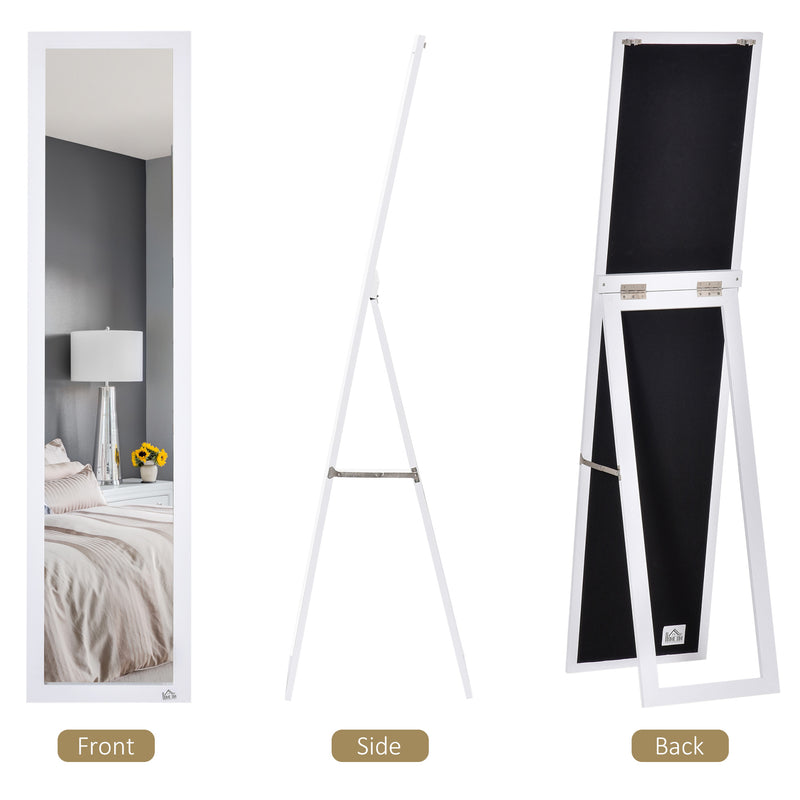 Full Length Mirror, Free Standing or Wall-Mounted Tall Mirror for Bedroom White