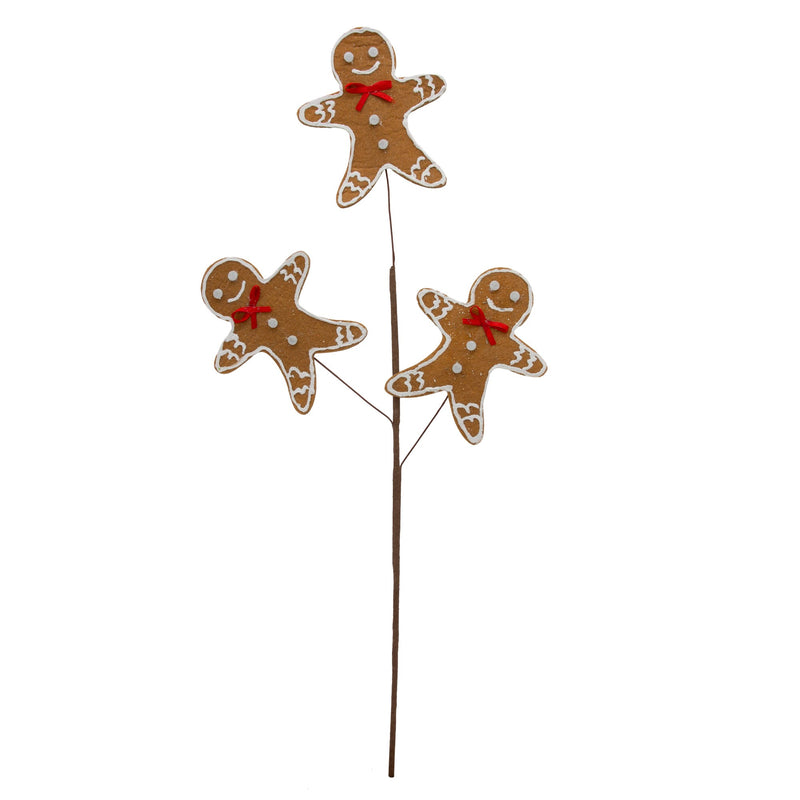 Ginger Bread Stem Pick Christmas Decorations