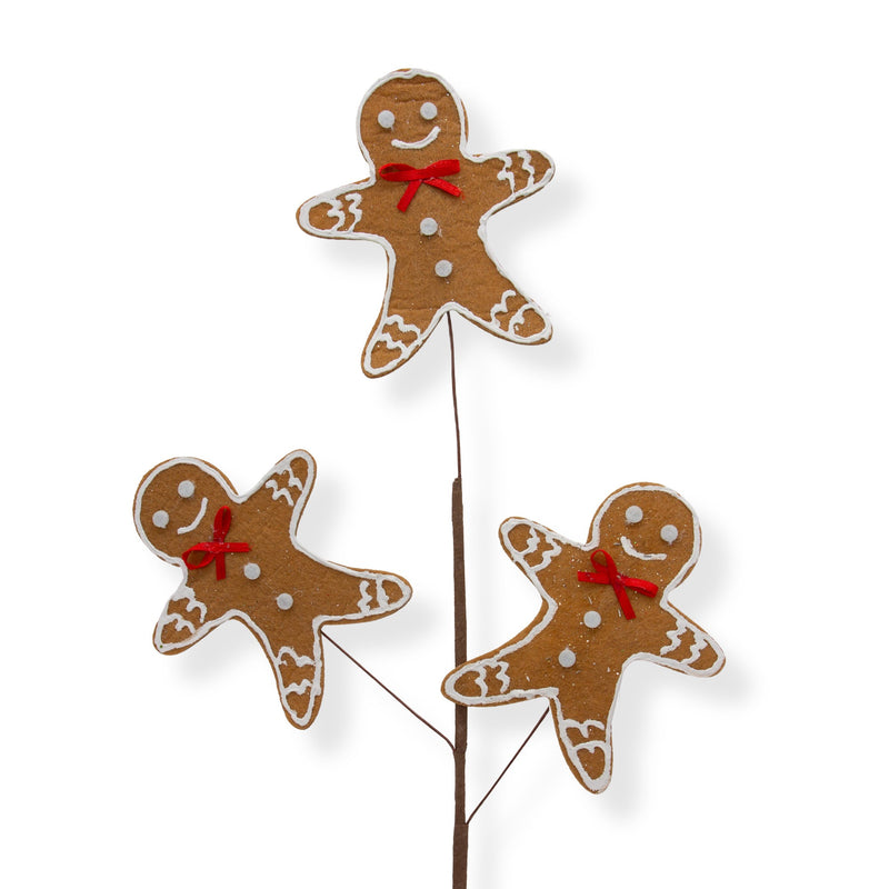 Ginger Bread Stem Pick Christmas Decorations