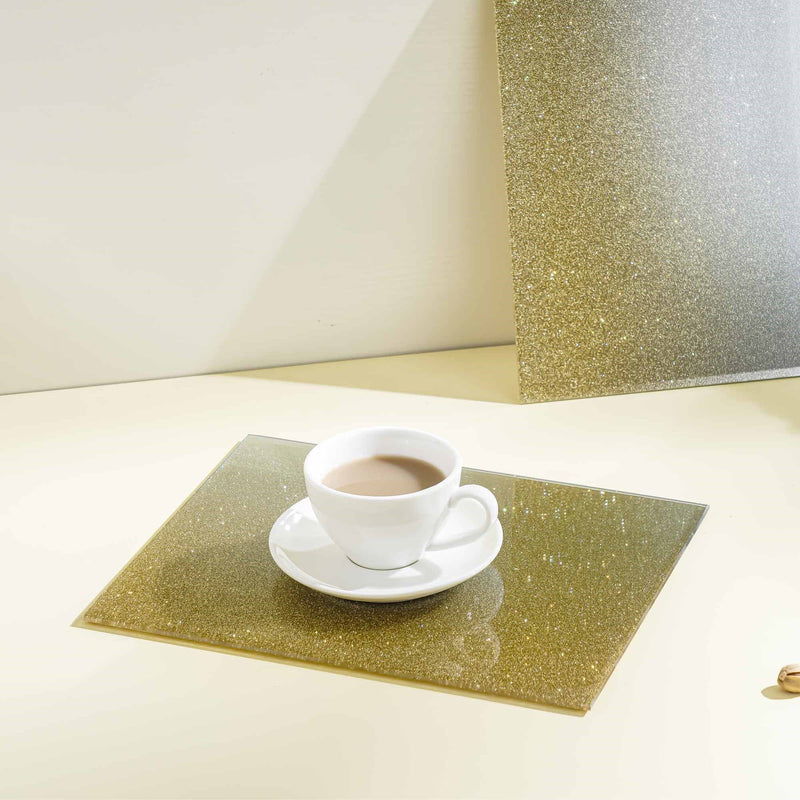 Lewis's 2 Pack Glitter Placemat - Gold