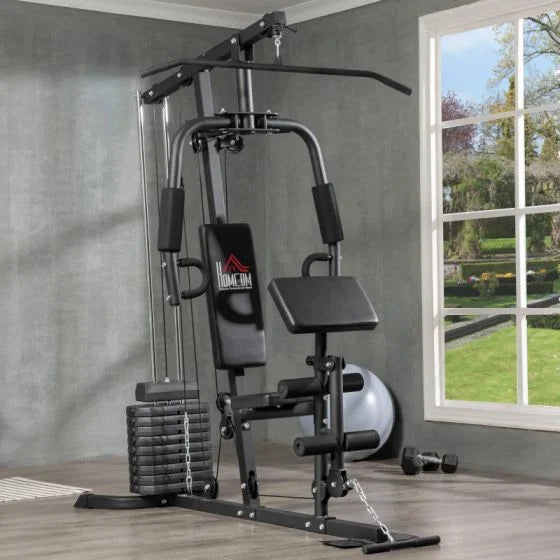 HOMCOM Multi Home Gym Machine with 45kg Weight Stack for Full Body Workout