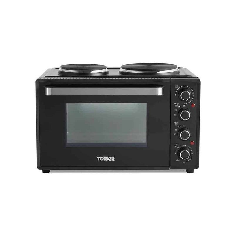 Tower Mini Oven with Hot Plates 32L  - Black