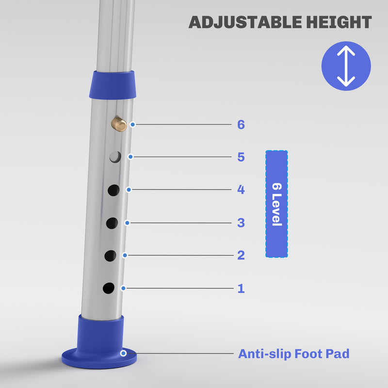 HOMCOM Shower Stool for Elderly Disabled Adjustable Shower Stool