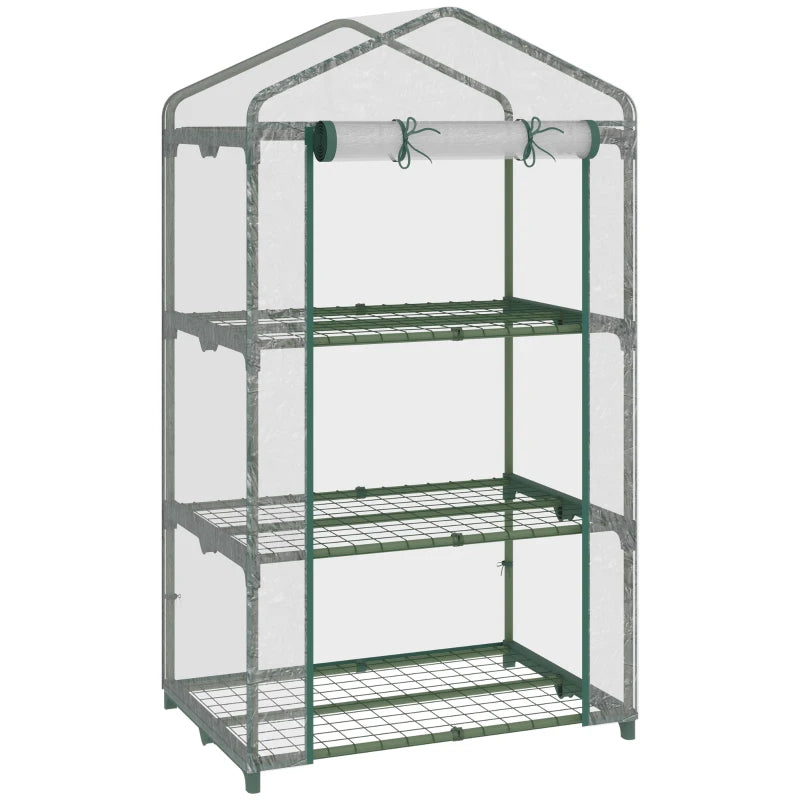 Outsunny Mini Greenhouse 3 Tier 69Lx49Wx125H cm - Clear