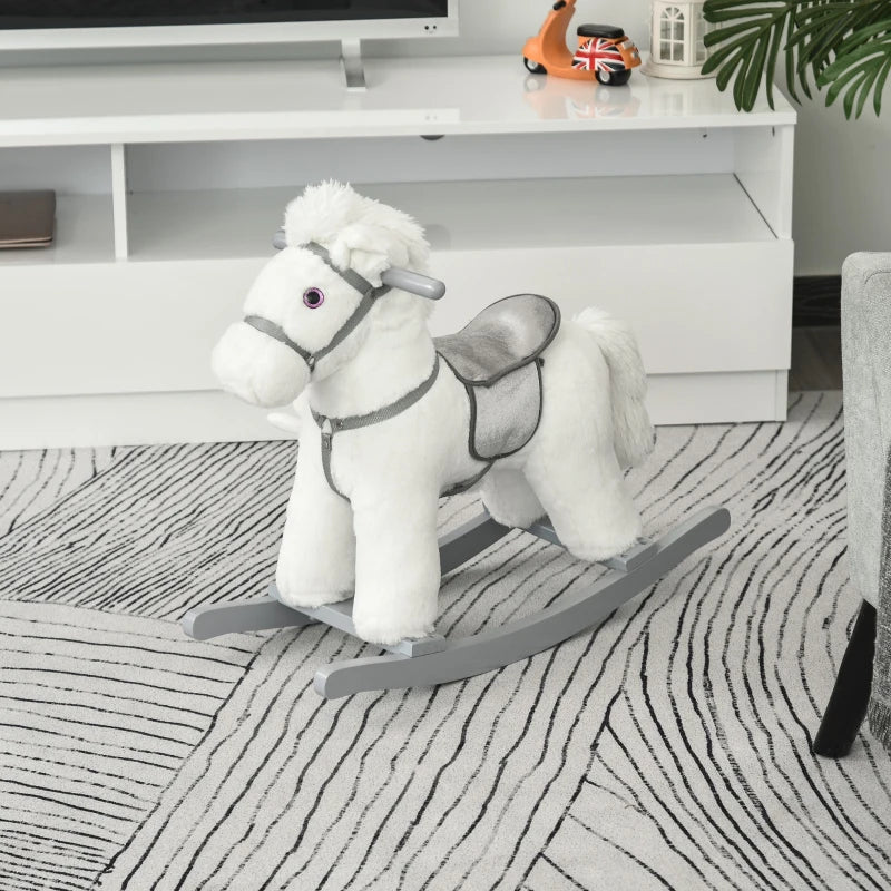 HOMCOM Children's Rocking Horse - White