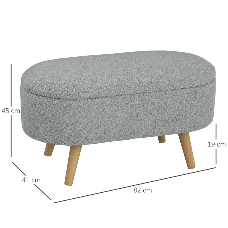 HOMCOM Ottoman Storage Bench for Hallway, Living Room