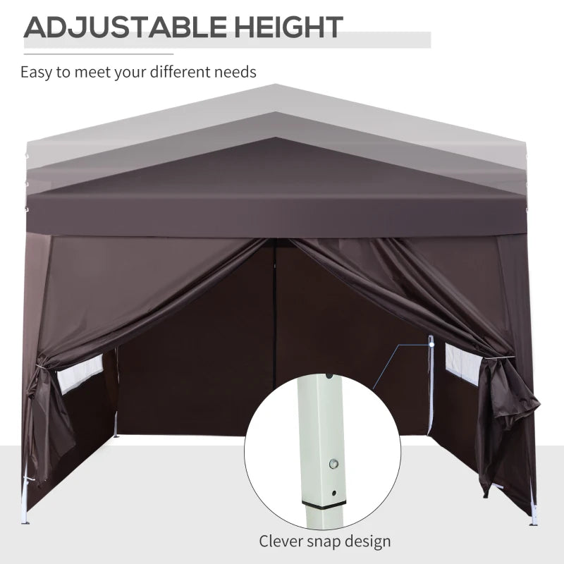 Outsunny  Gazebo 3mx3m - Coffee coloured shelter