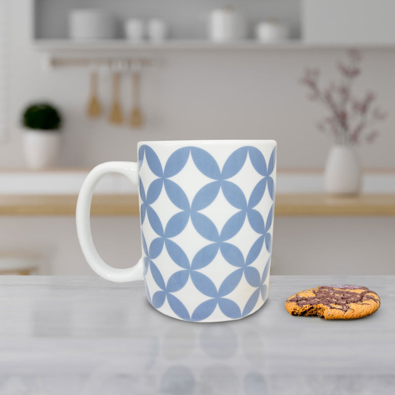 Lewis's Geometric Denim Mug