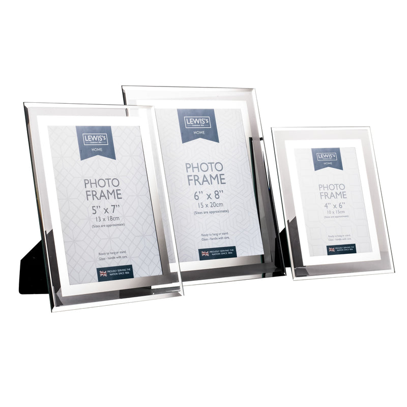 Lewis's Silver Glass Photo Frame- 6X8