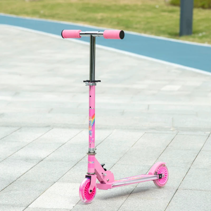 HOMCOM Kids Scooter  for Ages 3-7 Years - Pink