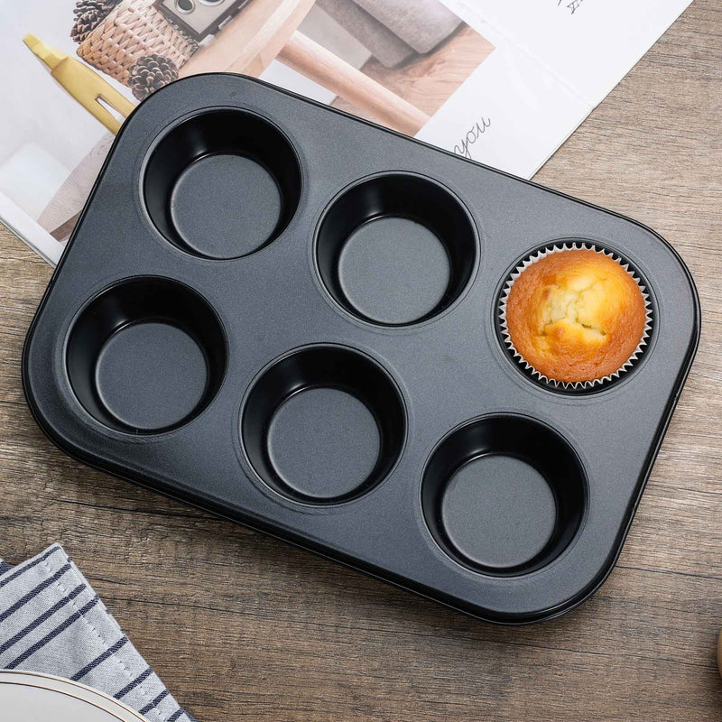 Lewis's Non-Stick 6 Cup Deep Muffin Pan