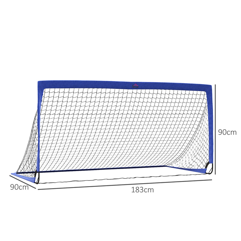 HOMCOM Football Goal Folding Outdoor with All Weather Net Teens Adults 6'x3'