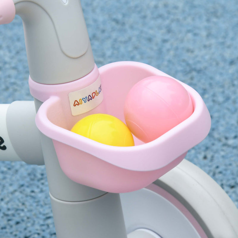 AIYAPLAY Kids Pink Balance Bike for 1-3 Years Old with Adjustable Seat