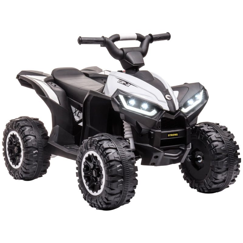 HOMCOM Kids Electric Ride On Quad Bike 12v - White