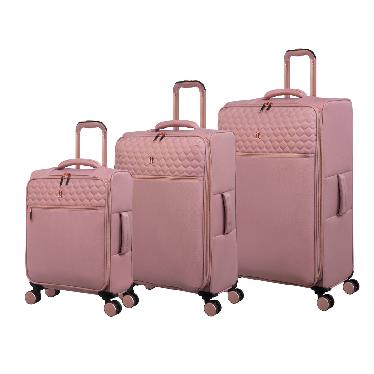 IT Luggage Suitcase Lux lite Divinity Eva Mauve Rose Gold