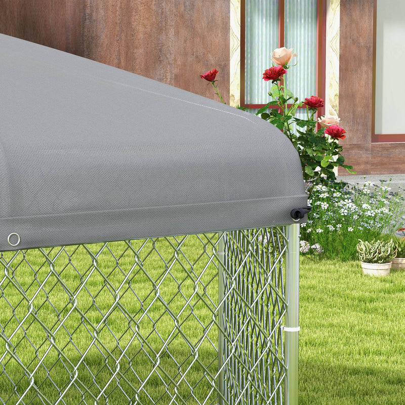 PawHut Outdoor Dog Kennel w/ Water-Resistant UV-Resistant Roof 2.1 x 1.85 x 1.5m