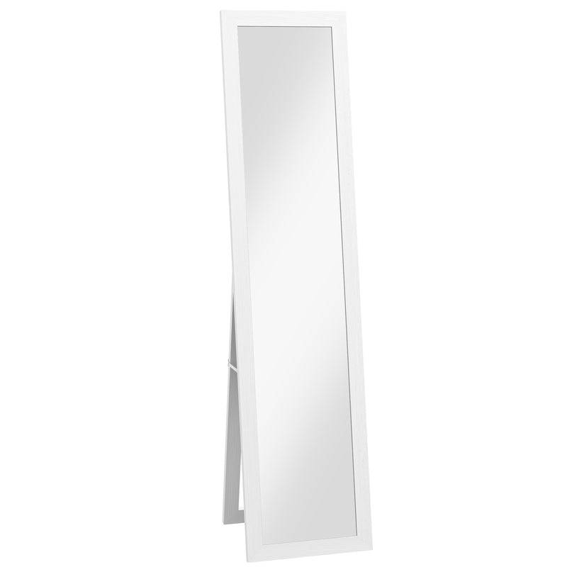 HOMCOM Full Length Mirror, Farmhouse Wall Mirror, Hanging & Freestanding