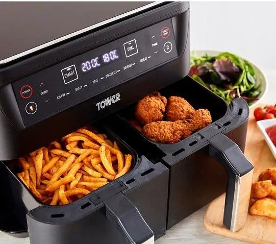 Tower Vortx Dual Basket Air Fryer 8L  - Black