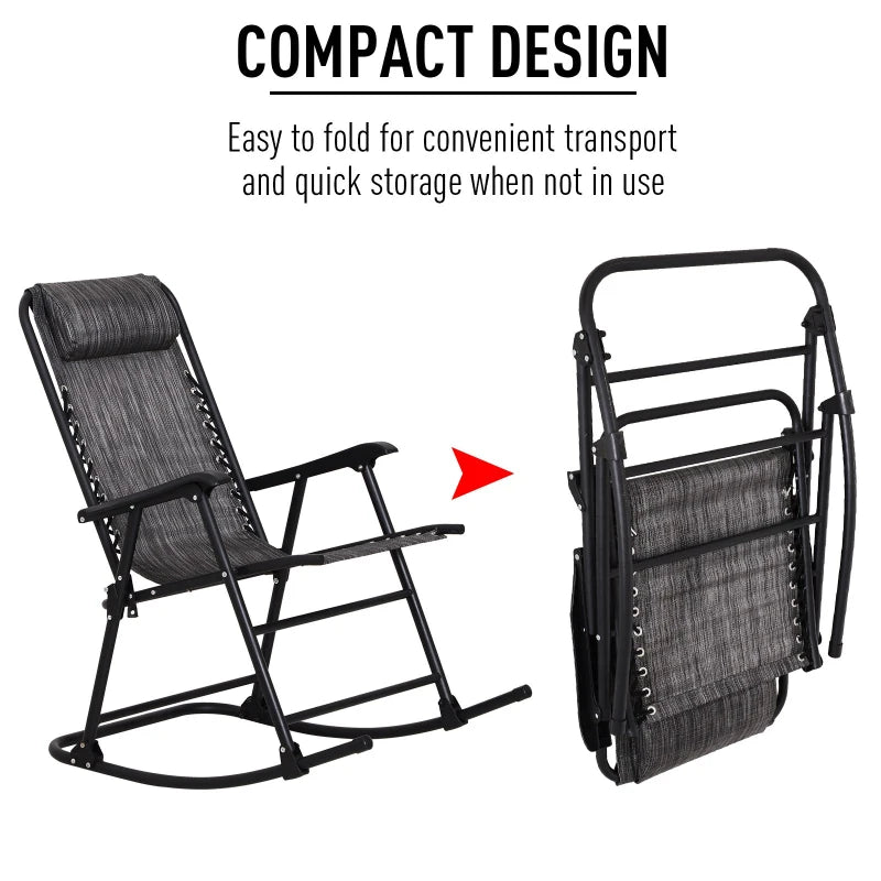 Outsunny folding 2024 rocking chair