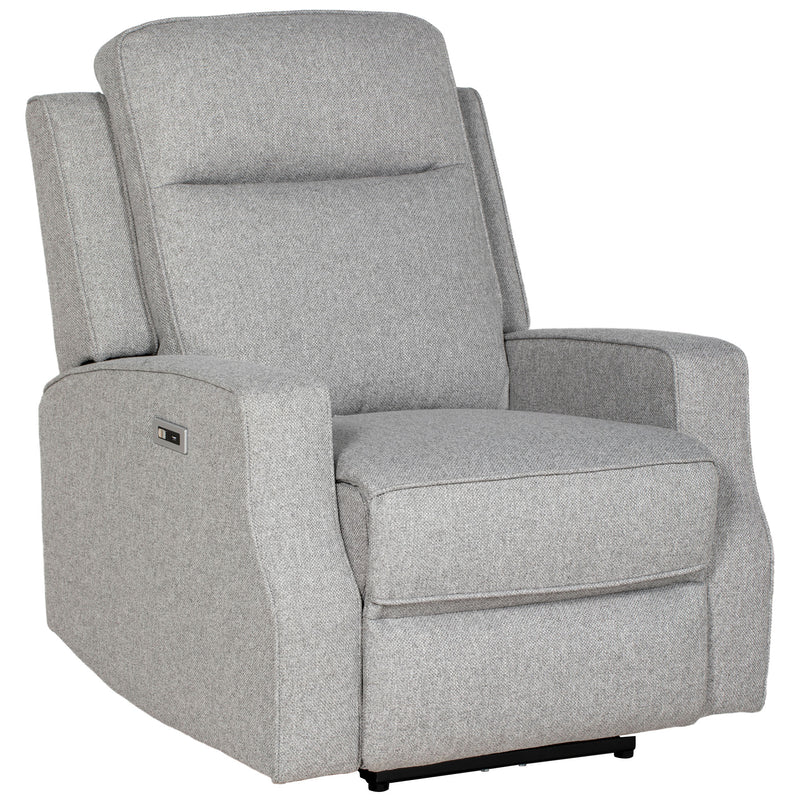 HOMCOM Electric Armchair, Fabric Recliner Chair with USB Port, Grey