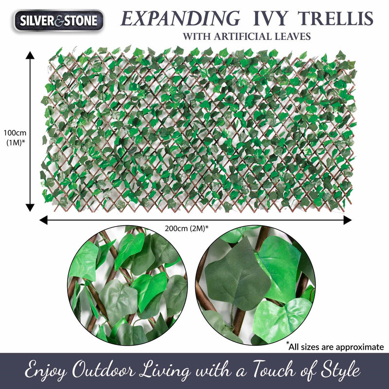 Expanding Ivy Trellis with Artificial Leaves