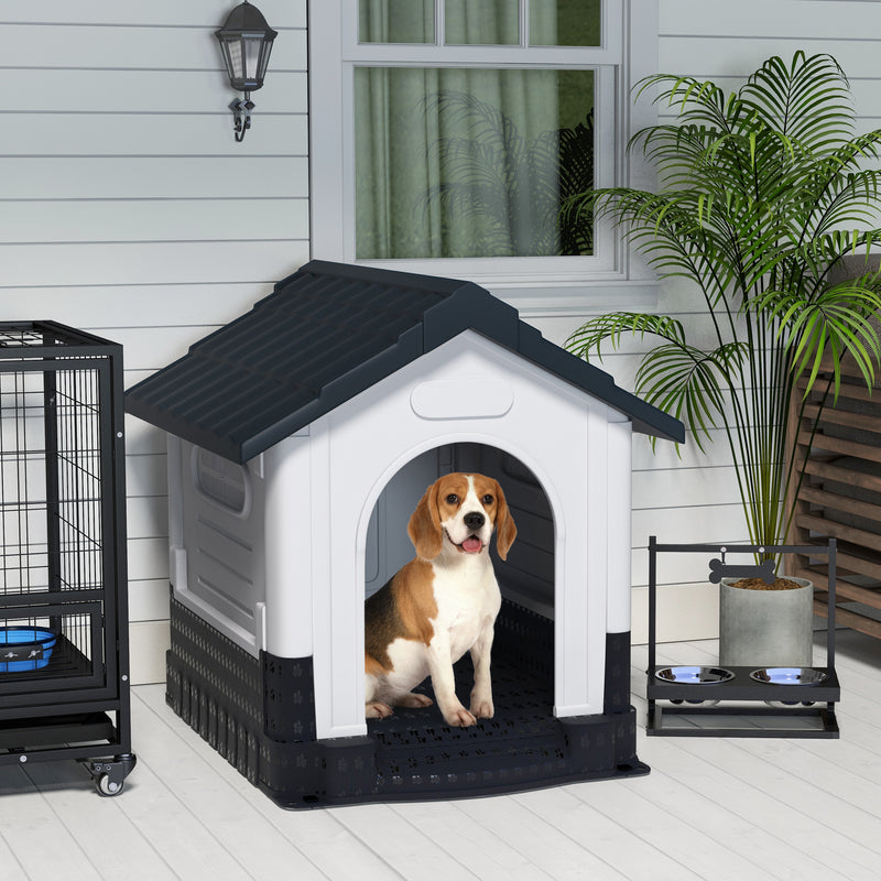 PawHut Dog Kennel for Outside, Grey