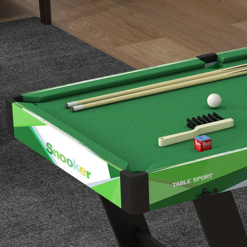 SPORTNOW 104cm Folding Pool Table with Cues, Balls, Chalk, Triangle, Brush