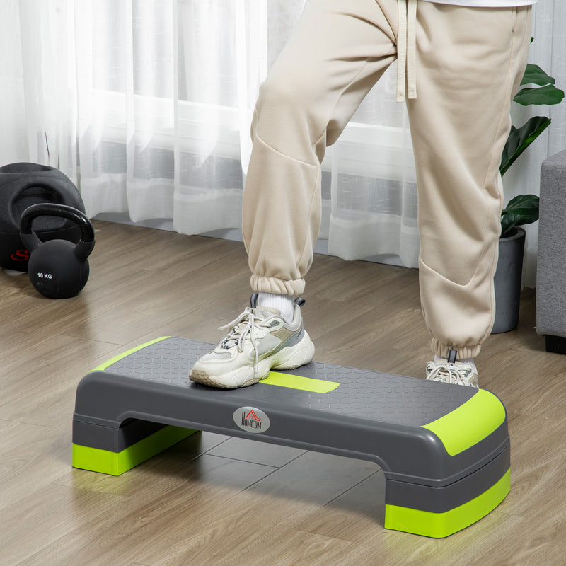 HOMCOM Aerobic Step Three-Level Adjustable Exercise Stepper for Home, Office