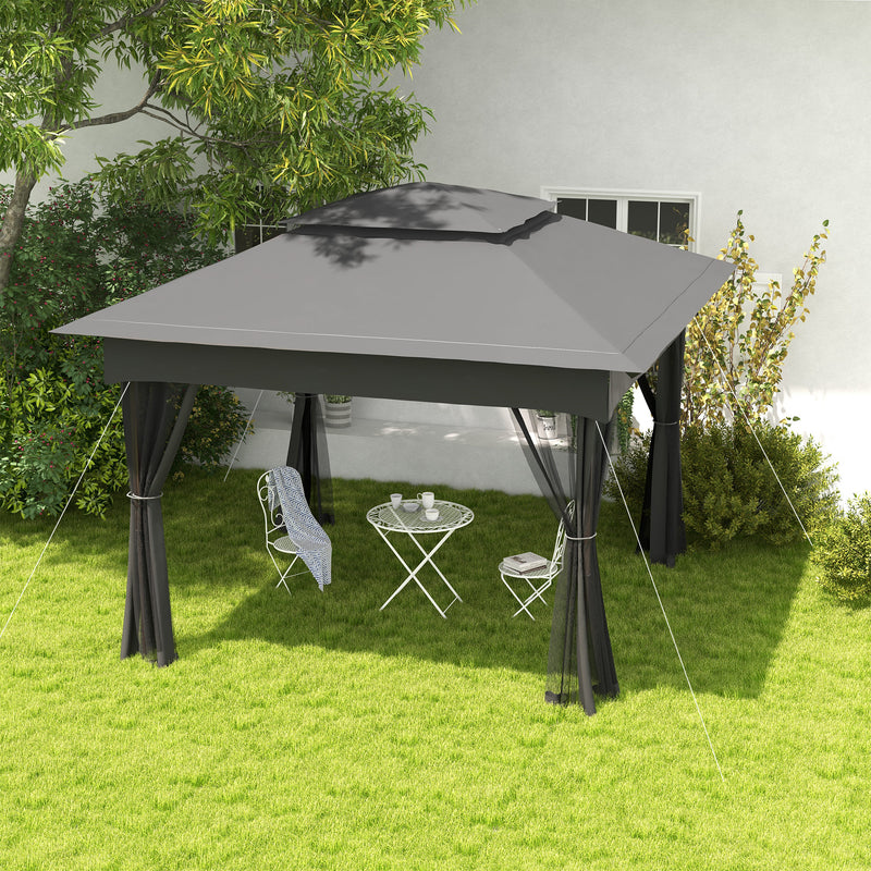 Outsunny Garden Folding Tent Heavy Duty Pop Up Gazebo for Party