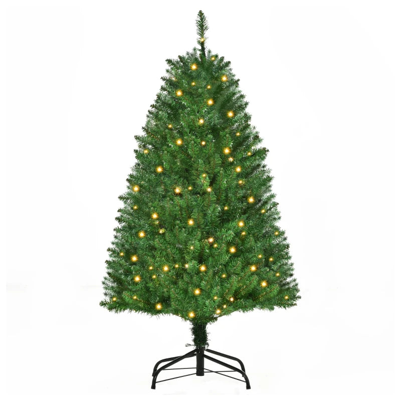 Christmas Time 4FT Prelit Artificial Christmas Tree w/ Warm White Light Home Xmas Decoration