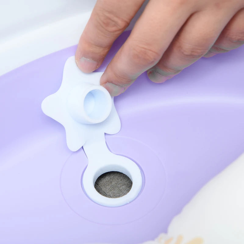 ZONEKIZ Baby Bath Tub with Cushion - Purple