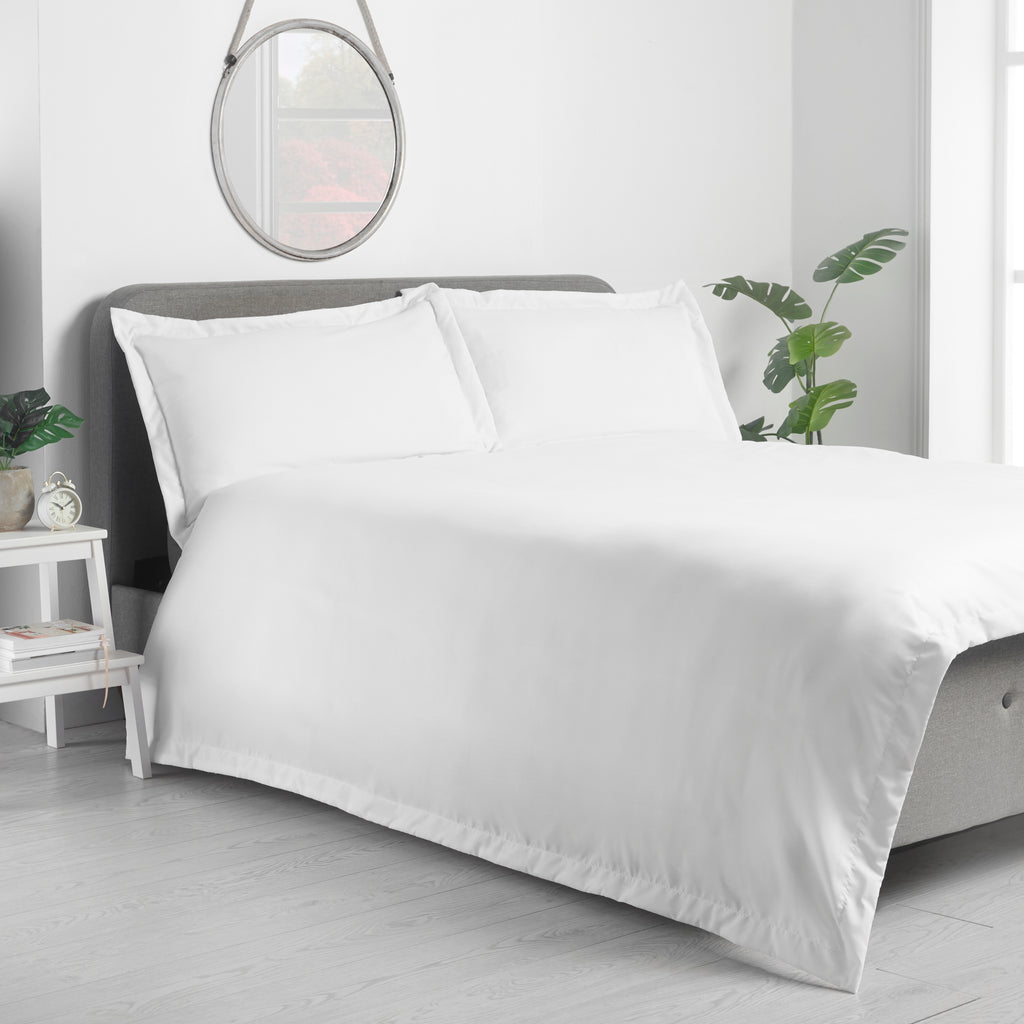 Lewis's Oxford Edge Duvet Set - White