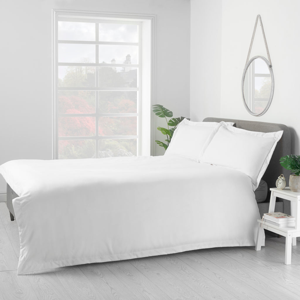 Lewis's Oxford Edge Duvet Set - White