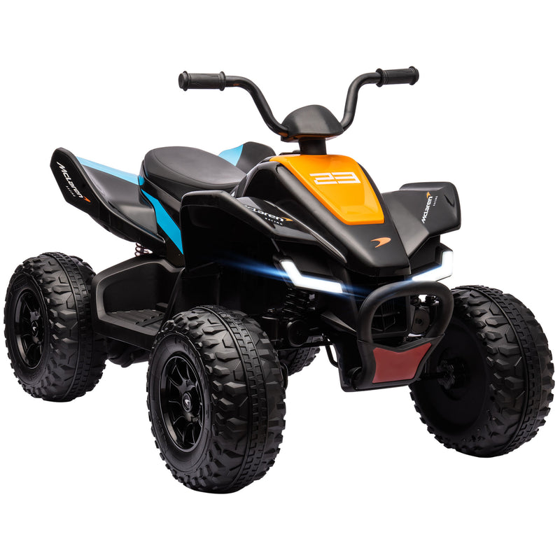 HOMCOM McLaren MCL 35 Liveries 12V Quad Bike w/ Slow Start - Black