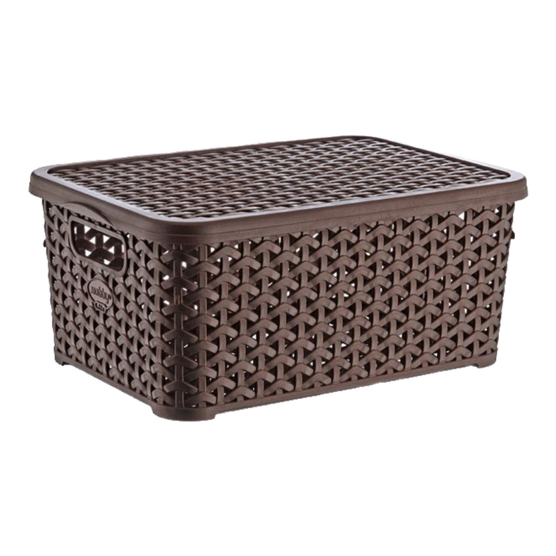 Rattan 10L Lidded Box