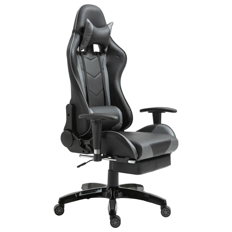 HOMCOM Gaming Chair with Backrest Grey