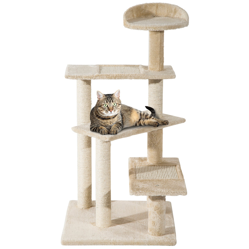 PawHut Cat Tree Scratcher Climbing Post Kitten Pets Scratching Furniture Tower