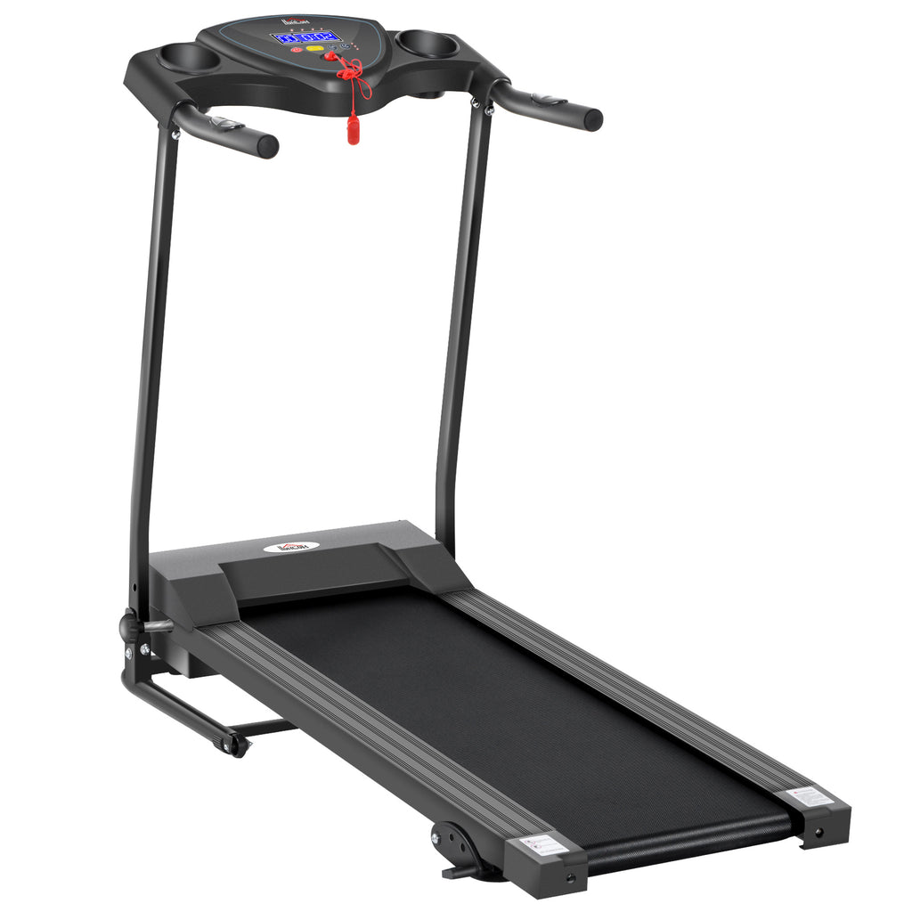 Homcom 600w foldable discount steel motorised treadmill black