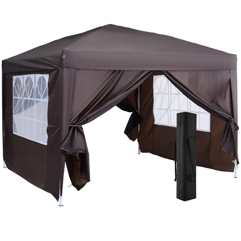 Outsunny  Gazebo 3mx3m - Coffee coloured shelter