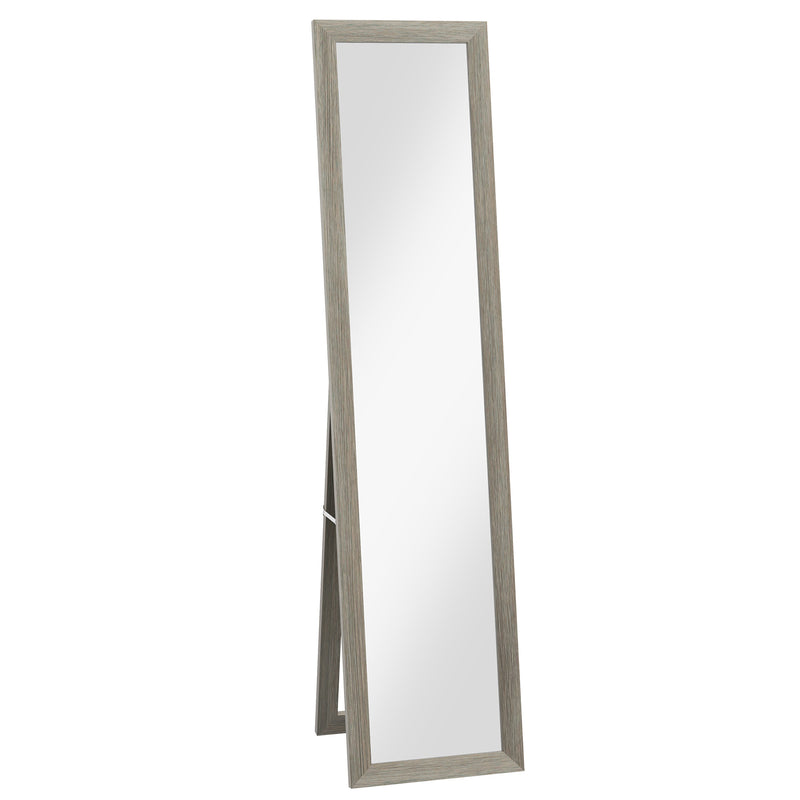 HOMCOM Full Length Mirror, Farmhouse Wall Mirror, Hanging & Freestanding