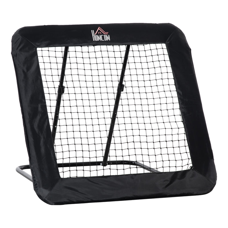 HOMCOM Football Training Net, Target Goal W/ Adjustable Angles - Black