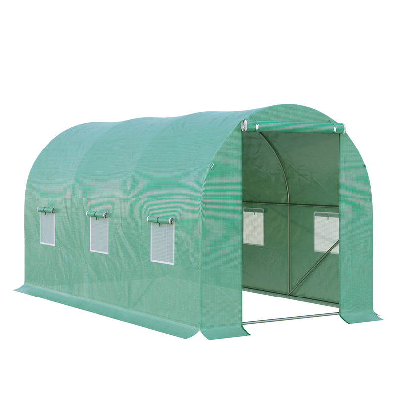 Outsunny Greenhouse Polytunnel Walk-in Flower Plant Steel 4 x 2 M Outdoor