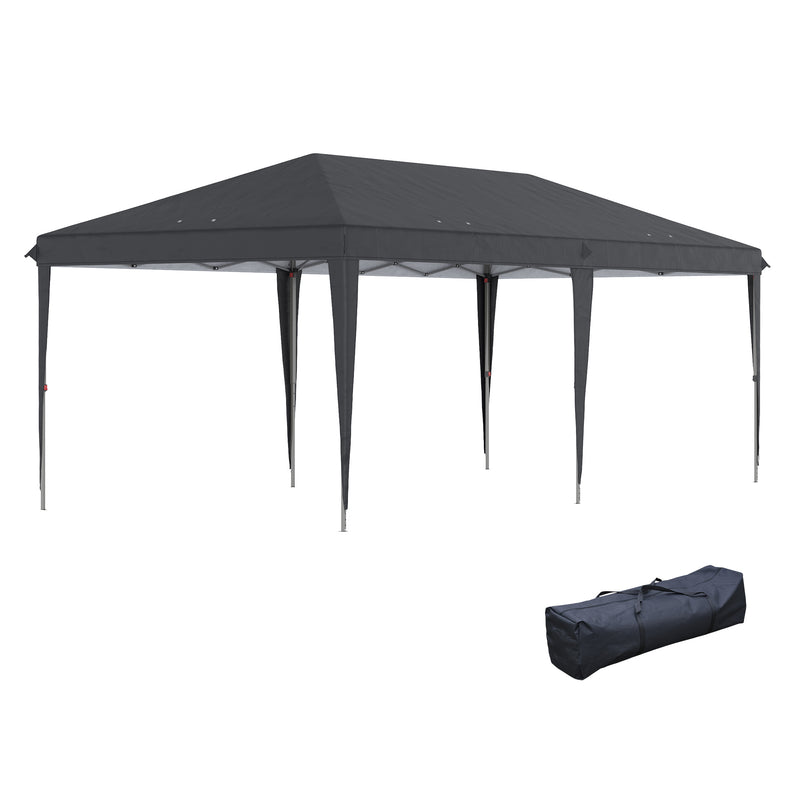 Outsunny 3 x 6 m Pop Up Gazebo Patio Party Event Heavy Duty Canopy Black