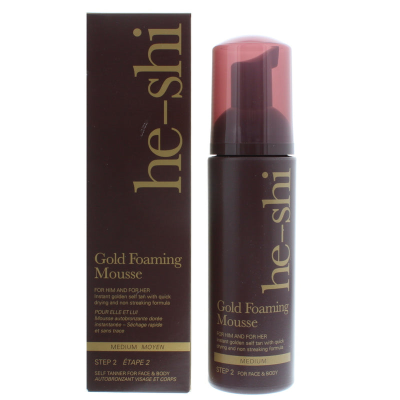 He-Shi Gold Foaming Mousse Medium Self-Tan 150ml