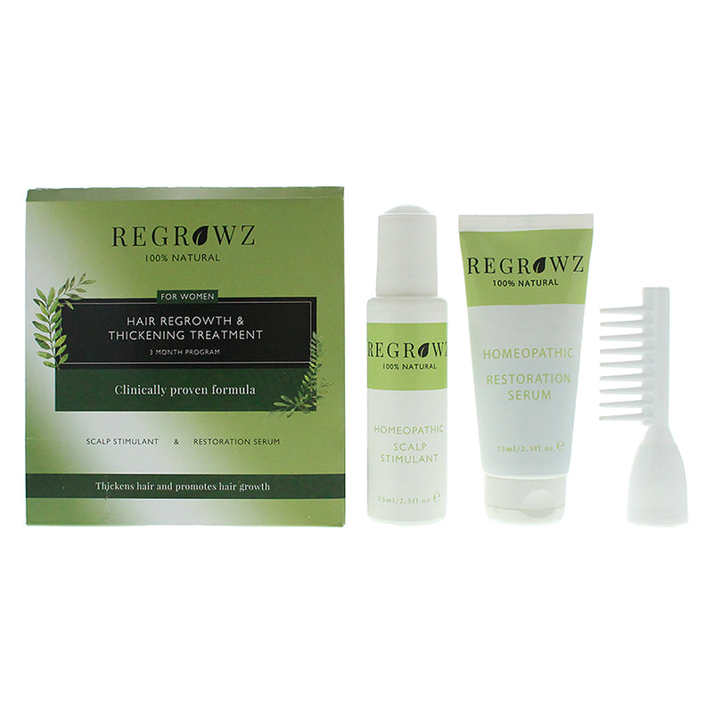 Regrowz Hair Regrowth & Thickening Treatment Three Month Program For Women