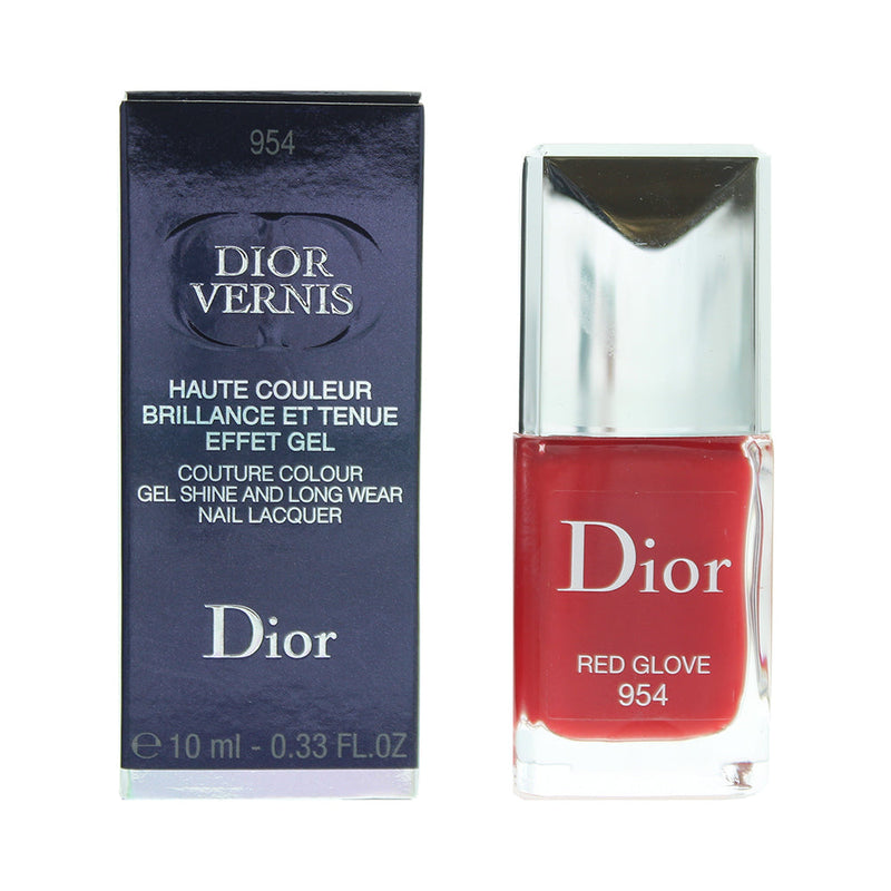 Dior Dior Vernis Couture Colour Gel Shine And Long Wear 954 Red Glove Nail Polish 10ml